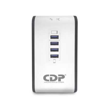 CDP regulador con 4 puertos usb /8 salidas /1000va r2cu-AVR1008