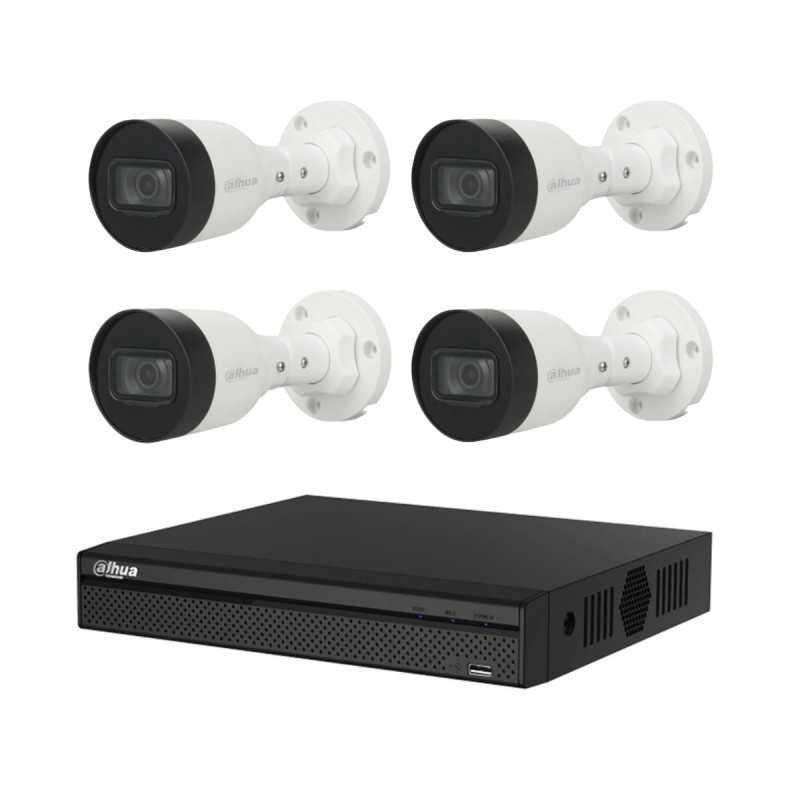 Dahua Kit de 4  cámaras 2MP 4 CH, HDCVI- 1.0.01.12.26411