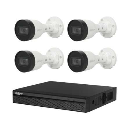 Dahua Kit de 4  cámaras 2MP 4 CH, HDCVI- 1.0.01.12.26411