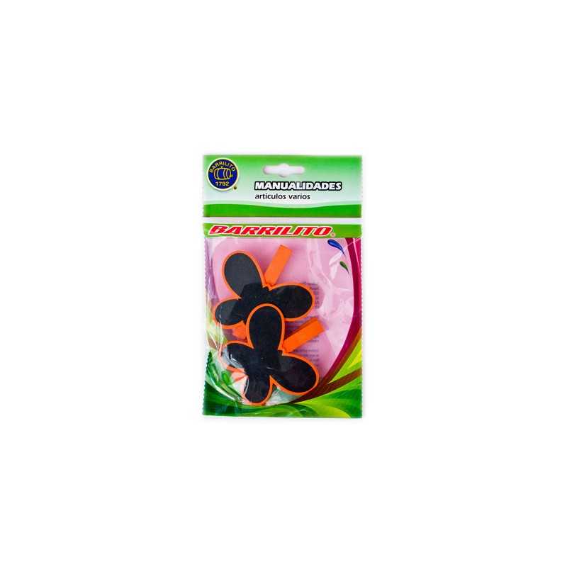 Barrilito clip de madera pizarron mariposa wclp14 2 piezas