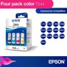 Epson botella de tinta T544 pack completo 4 Colores negro cian magenta y amarillo - T544520-4P